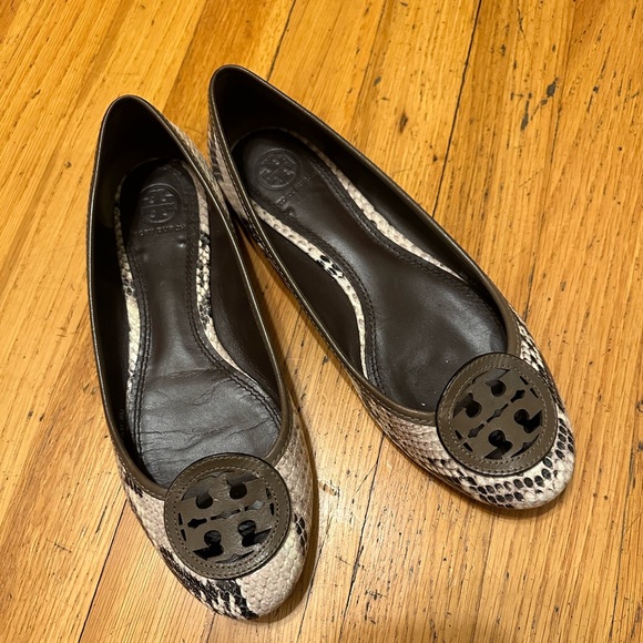Tory Burch Python Ballet Flats - Picture 1 of 5